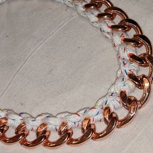 Rose Gold Chain Statement Necklace